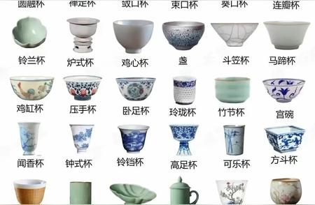 茶杯器型大全：36种款式一览