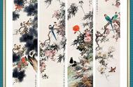 探秘中国传统艺术：工笔花鸟四条屏之美