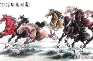 四尺国画《八骏图》：中国传统艺术的瑰宝