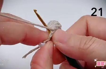 钩针编织珍珠海螺花样垫制作教程