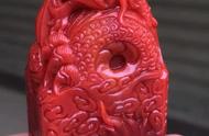 瓦西南红雕刻龙印章：一组精美图赏